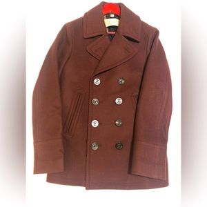 Burberry Brit double breasted wool/cashmere coat, burgundy, worn once 333